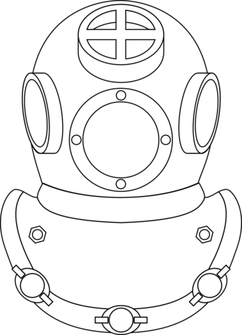 Diving Helmet Coloring Page